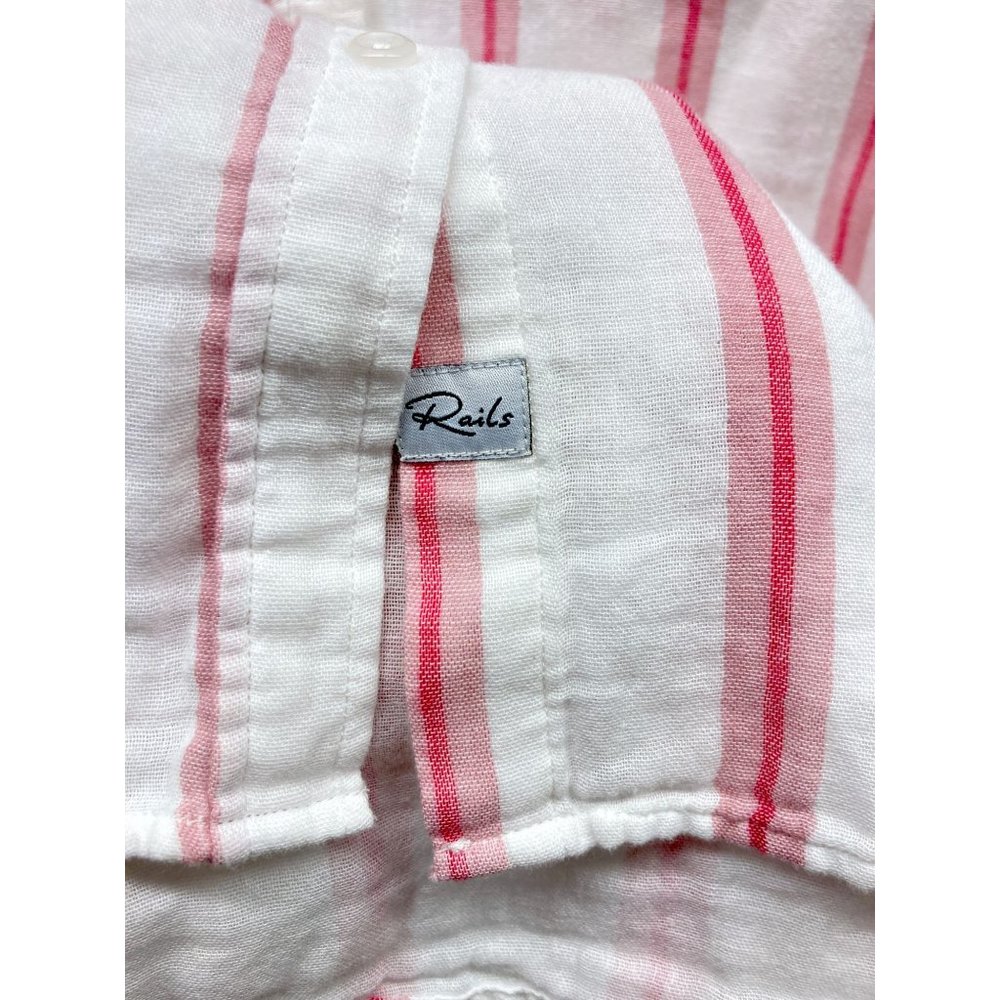 Rails Regan Tulip Stripe Button Down Shirt Xs - image 4